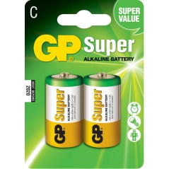 ✅ GP Pack de 2 Piles Super Alcalines LR14 C 1.5V couleur Plusieurs couleurs en stock