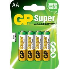 ✅ GP Pack de 4 Piles Super Alcalines LR06 AA 1.5V couleur Plusieurs couleurs en stock