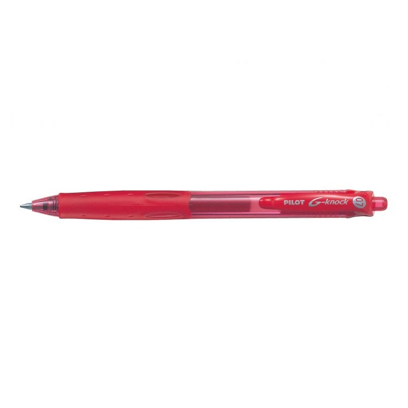 Stylo gel rechargeable Pilot G-Knock 0,7 mm rouge