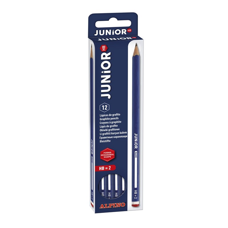 Crayons graphite Alpino Junior x12 - Papeterie de marque
