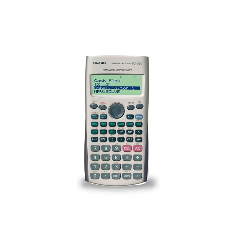 Calculatrice financière Casio FC100V 4 lignes gris Calculatrice financière Casio FC100V 4 lignes gris