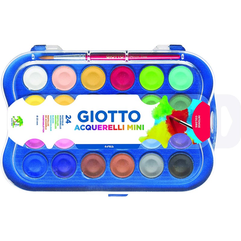 Giotto Lot de 24 Mini Aquarelles 23mm