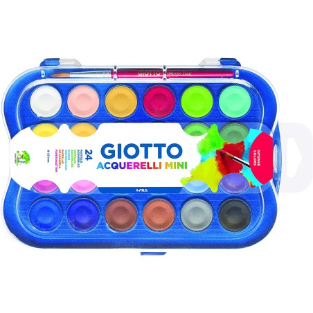 ✅ Giotto Lot de 24 Mini Aquarelles 23mm couleur Plusieurs couleurs en stock