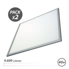 ✅ Elbat Pack 2 Panneaux LED 60X60 40W 4600LM - Couleur Blanche couleur Plusieurs couleurs en stock