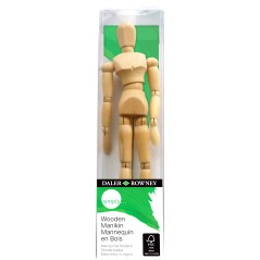 ✅ Daler Rowney Mannequin Bois 8x8cm couleur Madera Claro en stock