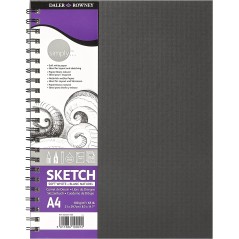 ✅ Carnet de croquis Daler Rowney Simply A4 couleur Blanc en stock