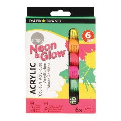 ✅ Daler Rowney Lot de 6 Peintures Fluo couleur Surtido en stock