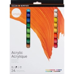 ✅ Daler Rowney Lot de 24 Peintures Acryliques couleur Surtido en stock