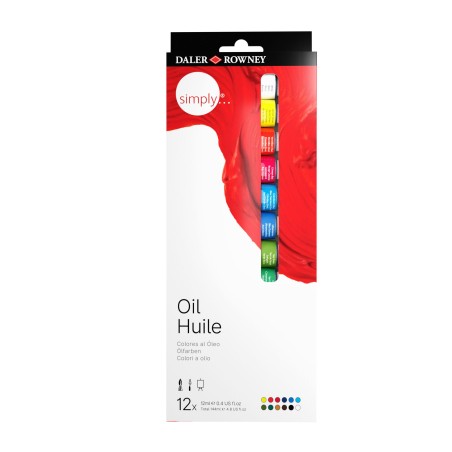 ✅ Daler Rowney Lot de 12 Peintures à Huile couleur Surtido en stock