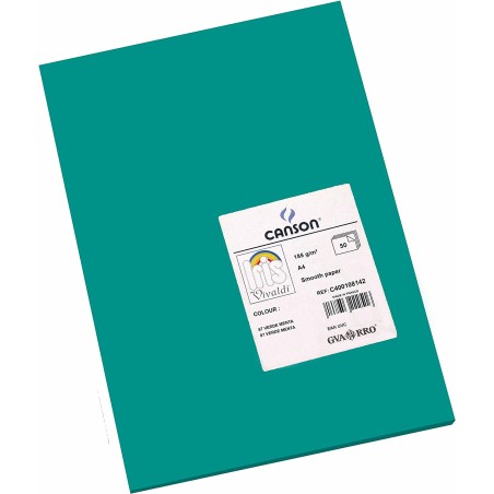 ✅ Canson Guarro Pack de 50 Cartes A4 Iris de 185g - 21x29,7cm - Couleur Vert Menthe couleur vert en stock