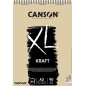 Canson XL Bloc à Dessin Kraft Ligné avec 60 Feuilles A3 - Spirale Microperforée - 29,7x42cm - 90g - Couleur Beige