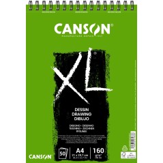 ✅ Canson XL Dessin Light Bloc Dessin avec 50 Feuilles A4 - Spirale Microperforée - 21x29,7cm - 160g - Couleur B en stock