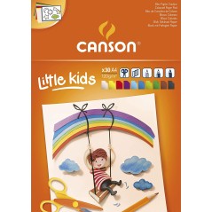 ✅ Bloc Carton Collé Canson Kids de 30 Feuilles A4 - 21x29,7 - 120g - Couleurs Assorties couleur Surtido en stock
