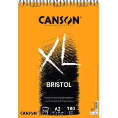 ✅ Canson Album Spirale XL Bristol Extra Lisse 50 Feuilles - 29,7x21 - 180gr - Couleur Blanc couleur Blanc en stock