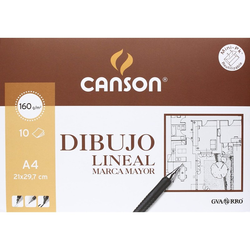 Canson Guarro Minipack de 10 Feuilles - Major Brand - 21x29.7 - 160g - Couleur Blanc
