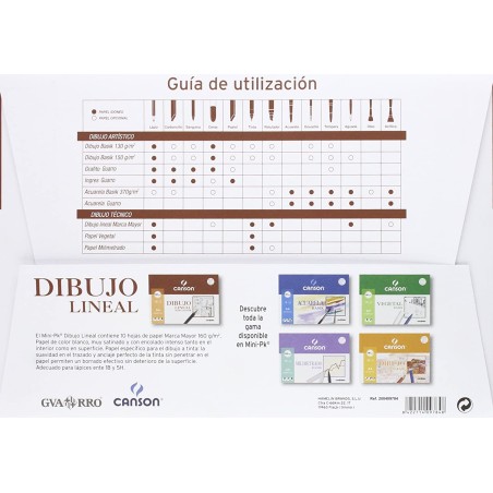 Canson Guarro Minipack de 10 Feuilles - Major Brand - 21x29.7 - 160g - Couleur Blanc