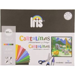 ✅ Canson Guarro Minipack de 10 Cartes Iris A4+ 185g - 24x32 cm - Couleurs Assorties couleur Surtido en stock
