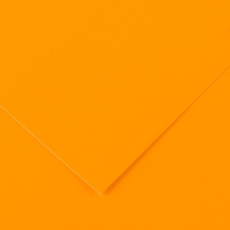 Canson Guarro Pack de 25 Cartes A4 Iris de 185g - 50x65cm - Couleur Orange Fluo