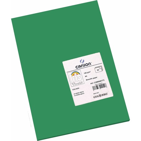 ✅ Canson Guarro Pack de 50 Cartes A4 Iris de 185g - 21x29,7cm - Couleur Vert Sapin couleur vert en stock