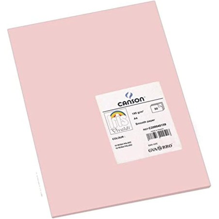 ✅ Canson Guarro Pack de 50 Cartes A4 Iris de 185g - 21x29,7cm - Couleur Rose couleur Rosa en stock