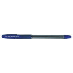 stylo gel bleu corps transparent