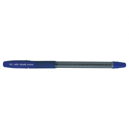 stylo gel bleu corps transparent