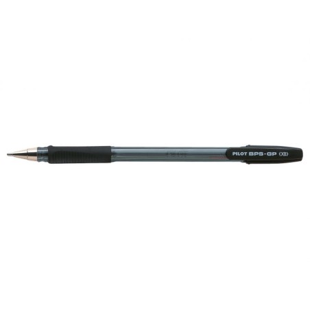 stylo bille noir grip caoutchouc