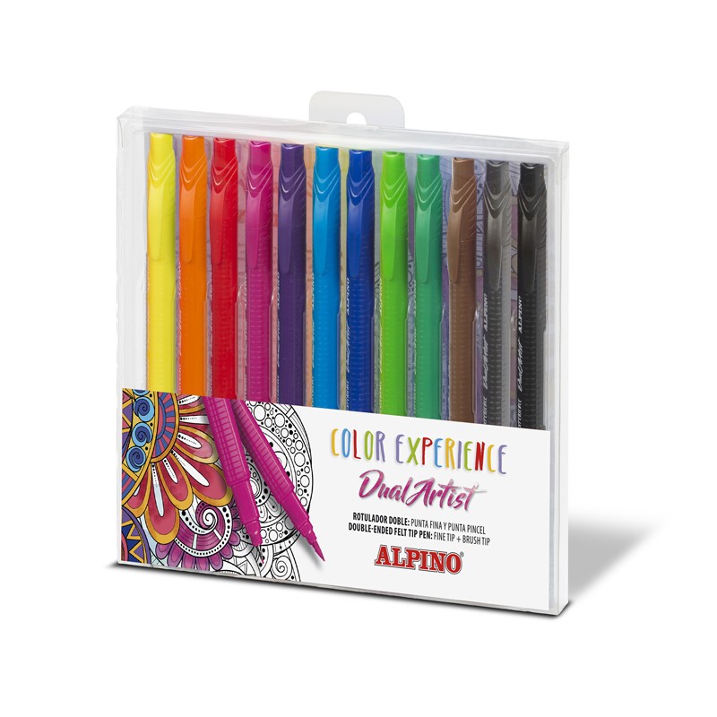 Lot de 12 feutres Alpino Pointe Pinceau