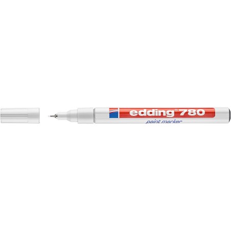 ✅ Edding 780 Marqueur Permanent Encre Opaque - Pointe Bullet - Ligne 0,8 mm - Embouts de Rechange Disponibles - en stock