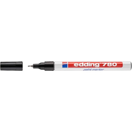 ✅ Edding 780 Marqueur Permanent Encre Opaque - Pointe Bullet - Ligne 0,8 mm - Embouts de Rechange Disponibles - en stock