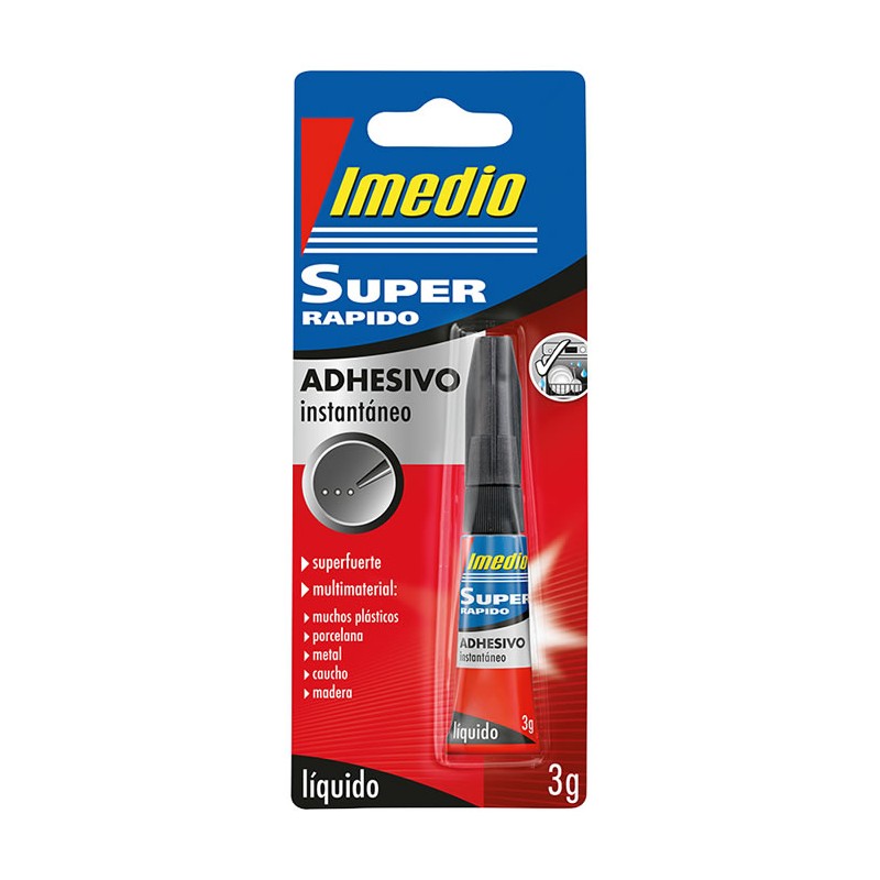 Imedio Colle Instantanée Super Rapide 3gr - Transparente - Multimatériaux Imedio Colle Instantanée Super Rapide 3gr - Transparente - Multimatériaux