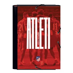 ✅ Dohe Atletico de Madrid Atleti Chemise en Carton Laminé Ligné - 3 Rabats - Format Folio - Pages de Garde Imp en stock