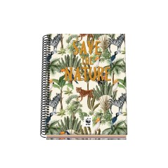â Dohe WWF Cahier Ã spirales Ã couverture rigide - Format A5 de 100 feuilles 90gr - Feuilles microperforÃ©es Ã en stock