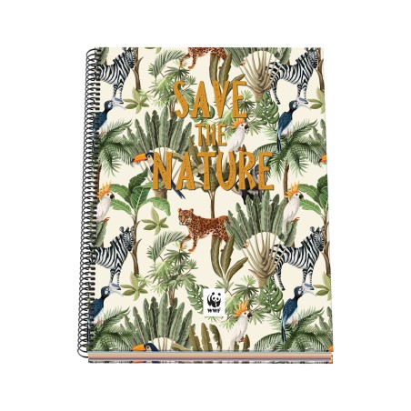â Dohe WWF Cahier Ã spirales Ã couverture rigide - Format A4 de 100 feuilles 90gr - Feuilles microperforÃ©es Ã en stock