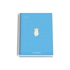 ✅ Dohe Santoro Felines Cahier Relié à Spirale - Format A5 de 100 Feuilles 90gr - Feuilles Microperforées à 2 en stock