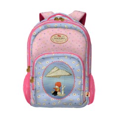 ✅ Dohe Santoro Poppi Loves Messenger Petit Sac à Dos Scolaire - 3 Compartiments - Poches Latérales - Bretelles en stock