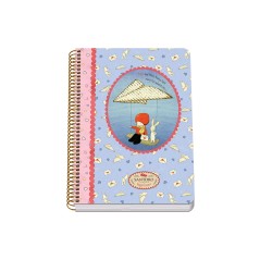 ✅ Dohe Santoro Poppi Loves Messenger Cahier à Spirale Couverture Rigide - Format A5 de 80 Feuilles 90gr - Feuil en stock