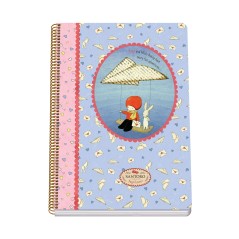 ✅ Dohe Santoro Poppi Loves Messenger Cahier à Spirale Couverture Rigide - Format Folio de 80 Feuilles 90gr - Fe en stock