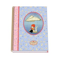 ✅ Dohe Santoro Poppi Loves Messenger Carnet à spirales à couverture rigide - Format A4 de 100 feuilles 90gr - en stock
