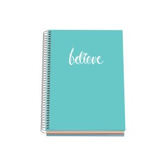✅ Dohe Pastel Series Cahier à Spirale - Format A5 de 100 Feuilles 90gr - Feuilles Microperforées à 2 Trous - en stock