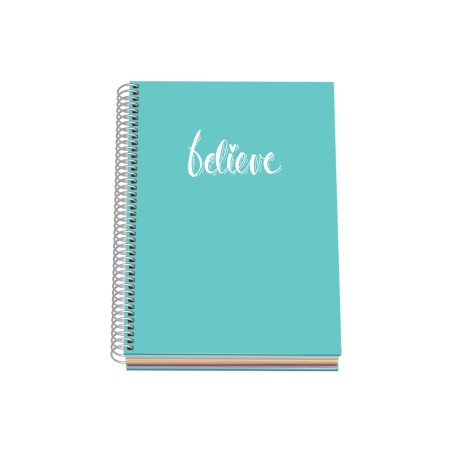 ✅ Dohe Pastel Series Cahier à Spirale - Format A5 de 100 Feuilles 90gr - Feuilles Microperforées à 2 Trous - en stock