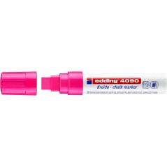 ✅ Edding 4090 Marqueur Craie Liquide - Pointe Biseautée - Trait Entre 4 et 15mm - Odeur Neutre - Couleur Rose F en stock