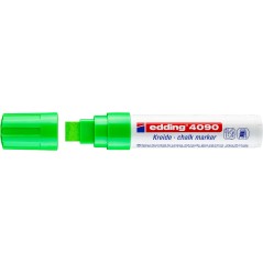 ✅ Edding 4090 Marqueur Craie Liquide - Pointe Biseautée - Trait Entre 4 et 15mm - Odeur Neutre - Couleur Vert C en stock