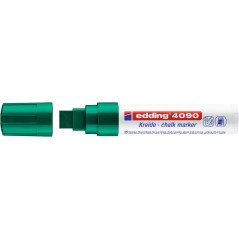 ✅ Edding 4090 Marqueur craie liquide - Pointe biseautée - Trait entre 4 et 15 mm - Odeur neutre - Couleur verte en stock