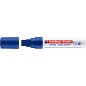 Edding 4090 Marqueur craie liquide - Pointe biseautée - Trait entre 4 et 15 mm - Odeur neutre - Couleur bleue