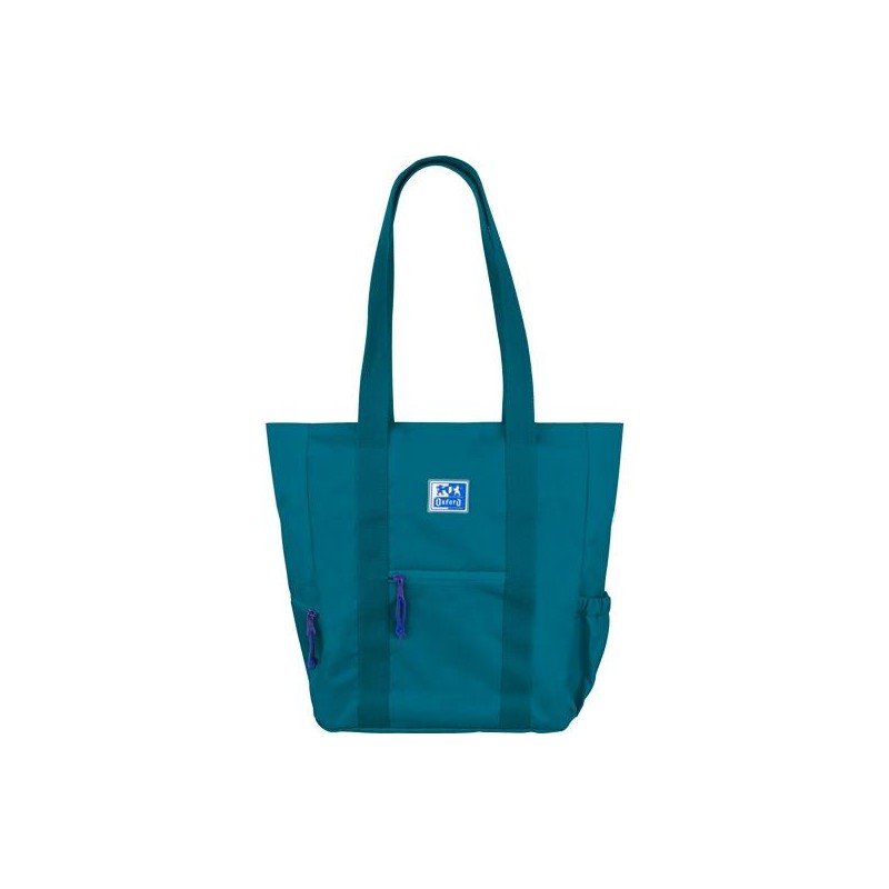 Sac à main Oxford Tote B-Trendy - Poches avant et latérales - Compartiment pour ordinateur portable/tablette - Fermeture zippée