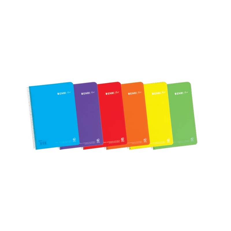 Enri+ 5 Carnets Folio Plat Couleurs