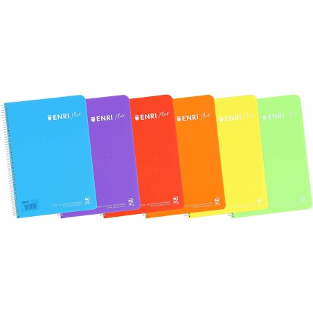 ✅ Enri+ 5 Carnets Folio 1 Ligne Couleurs couleur Plusieurs couleurs en stock