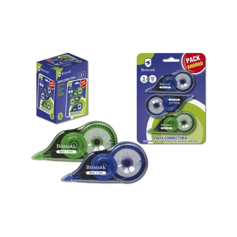Rubans correcteurs 5mm Bismark lot de 3 couleurs assorties