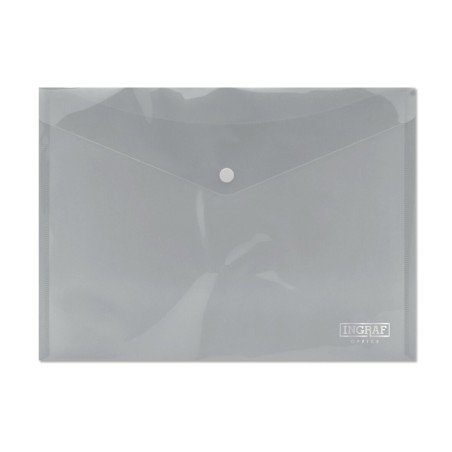 ✅ Enveloppe Ingraf avec fermoir - Polypropylène - Format A4 - Transparent couleur Transparent en stock